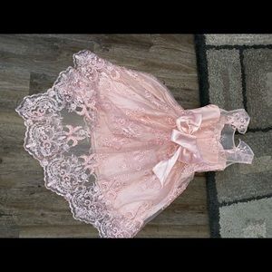 Pale pink flower girl dress